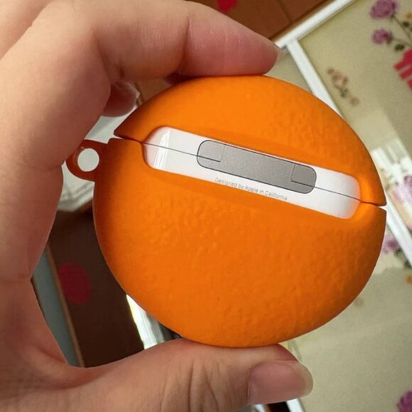Cute Orange-Style Earbuds Case Cover - Picture 2 of 3